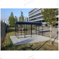 Smoking Shelter: Unassembled, 3 Sides, 124 in x 84 in x 95 in, Aluminum, Black (MPN NBS0812BW). Key specifications — Brand: NO BUTTS BIN CO.; Frame Material: Aluminum; Finish: Powder-Coated.