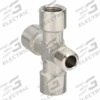 LEGRIS Metal Pipe Cross: Cross, 1/8 in x 1/8 in x 1/8 in x 1/8 in, Nickel-Plated Brass, 870 psi (MPN 0909 00 10). Key specifications — Brand: LEGRIS; Maximum Operating Pressure: 870 psi.