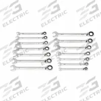 GEARWRENCH Combination Ratcheting Wrench Set: Alloy Steel, Full Polish Chrome, Std, Reversing (MPN 86660). Key specifications — attr309581: Full Polish Chrome; attr309580: Alloy Steel; attr309571: Yes; attr309583: No; attr309587: Yes; attr324931: GEARWRENCH; attr309569: 1/4 in to 1 in.
