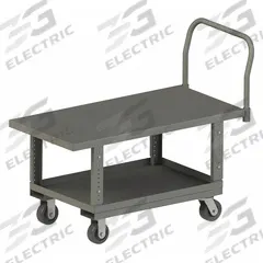 APPROVED VENDOR Platform Truck: 2,000 lb, 48 in L x 24 in W x 35 3/16 in H Deck, Solid, 12 ga Deck (MPN WHPTA24485PH95). Key specifications — Side Panel Type: No Side Panels; Brand: APPROVED VENDOR; Color: Gray; Caster/Wheel Configuration: (2) Swivel.