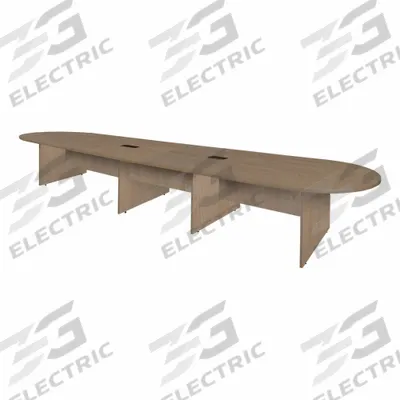REGENCY Conference Table: Oval, Laminate/Melamine, Noble Oak, 216 in Overall Lg - Oval Conference Tables