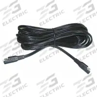 BATTERY TENDER Extension Lead: Extension Cable, 16 ga Wire Size, 12.5 ft Overall Lg, Black, 15V (MPN 081-0148-12-BG4). Key specifications — Termination Type: Extension Cable; Connection Type: Pin/Socket QDC; Maximum Voltage: 15V; Wire Color: Black; Wire Size: 16 ga; Brand: BATTERY TENDER.
