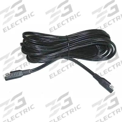 BATTERY TENDER Extension Lead: Extension Cable, 16 ga Wire Size, 12.5 ft Overall Lg, Black - Battery Cables