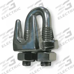DAYTON Wire Rope U-Bolt Clip: 1/4 in Compatible Rope Dia, 4 3/4 in Rope Turnback Lg, U-Bolt Clip (MPN 2VKH3). Key specifications — Fabrication: Cast; Color: Silver; Material: 304 Stainless Steel; Brand: DAYTON.