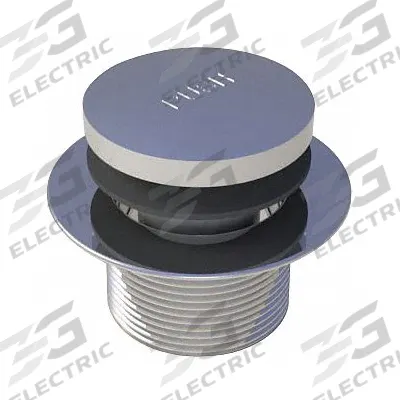 WATCO Drain Stopper: Brass/PVC, Chrome-Plated, 1 5/8 in Overall Dia - Bathtub Drain Stoppers