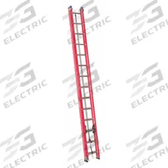 WESTWARD Extension Ladder: 28 ft Ladder Size, Fiberglass, 300 lb Load Capacity, 56 lb Wt, 2 Sections (MPN 44YY49). Key specifications — Color: Red; Brand: WESTWARD; Included Features: Mar-Resistant End Caps; Removable Fly: Fixed.