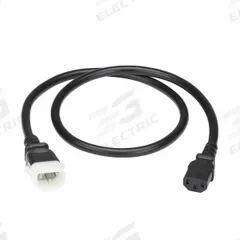EATON Power Cord: 3 ft Lg, 3/14, Non-NEMA Plug, C14 Plug, Non-NEMA Receptacle, C13 Receptacle, SJT (MPN P005-E03). Key specifications — Brand: EATON; Jacket Material: PVC.