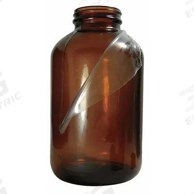APPROVED VENDOR Safety Coated Packer Bottle: 2.5 L, 70-400 mm, Amber, 12 Bottles - Amber Wide Mouth Glass Lab Bottles