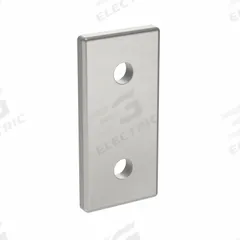 Joining Plate: Square Flat Plate, 40 Series, 76 mm x 36 mm x 6 mm, For 8 mm Slot Wd, 2 Holes, Gray (MPN 093VA4080). Key specifications — Material: Aluminum; Brand: FATH INC.; Finish: Anodized.