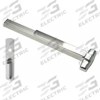 VON DUPRIN Concealed Vertical Rod: 3 ft Max Door Wd, Aluminum (MPN 9947TP-F 3 US28). Key specifications — Product Type: Exit Device; Brand: VON DUPRIN; Exit Device Type: Concealed Vertical Rod; Outside Trim Type: Thumbpiece Pull; Exit Bar Style: Touchbar; ADA Compliant: Yes.