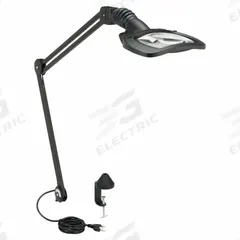 VISION-LUXO Rectangular Magnifier Light: LED, 2.25x, 5 Diopter, 600 lm Max Brightness, Articulating (MPN WAL025973/18910BK). Key specifications — Arm Material: Steel; Brand: VISION-LUXO; Magnification: 2.25x; ESD Safe: Yes; Lens Material: Glass; Lighting Technology: LED; Operating Voltage: 120V AC; Includes Ultraviolet Light: No.
