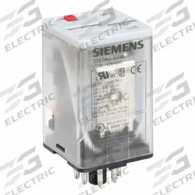 Siemens Plug-In Relay: Socket Mounted, 10 A Current Rating, 120V AC, DPDT - Socket-Mounted Relays