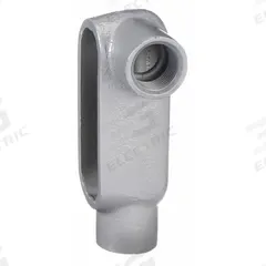 Conduit Outlet Body: Iron, 1 in Trade Size, LL Body, 11 cu in Body Capacity, Threaded Hub (MPN LL37). Key specifications — Finish: Powder Coated; For Use With: RMC; Brand: HUBBELL KILLARK; Hub Style: Threaded; Mfr. Series: Duraloy 7.