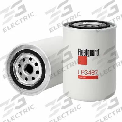 FLEETGUARD Oil Filter: 3/4"-16 Thread Size, 5 3/8 in Overall Ht, 5 3/8 in Overall Lg - Spin-On Oil Filters