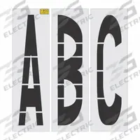 RAE Individual Stencil: A to Z/Blank ( ), 72 in Character Ht, 16 in Character Wd, A to Z/Blank ( ) (MPN 4370-072). Key specifications — Material: Low Density Polyethylene (LDPE); Includes: (2) A; Characters Included: A to Z; Brand: RAE; Included Characters: Blank ( ).