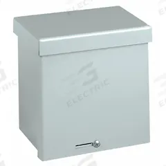 WIEGMANN Enclosure: Steel, 8 in x 6 in x 6 in, 3R, Solid Cover, Screw On, Galvanized (MPN RSC060806GNK). Key specifications — Brand: WIEGMANN; Closure Method: Padlock Hasp; Knockouts: Not Included.