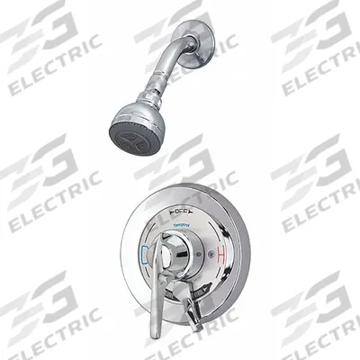 SYMMONS Shower Faucet: Temptrol Commercial Shower System, 2 gpm Fixed Showerhead Flow Rate - Shower Faucets with Fixed Showerheads