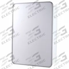 KETCHAM Medicine Cabinet: Rectangular, Glass, 22 in Overall Ht, 16 in Overall Wd, Stainless Steel (MPN 105RSWT RH). Key specifications — Brand: KETCHAM; Frame Material: Stainless Steel; Frame Finish: Bright Annealed; Frame Color: Silver; Material: Acrylic; Mirror Edge Style: Round Edge.