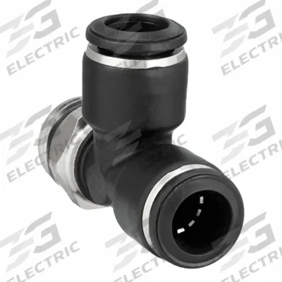 LEGRIS Push-Fit Wye Fitting: 12 mm OD x 12 mm OD x 12 mm OD Size, Polymer, 66 mm Overall Lg - Nylon & Nickel-Plated Brass Tube Fittings