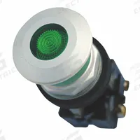 EATON Mushroom Head Push Button: Illuminated, Mushroom Head Profile, Metallic, 30 mm, 1NO (MPN HT8FBGAF7). Key specifications — Brand: EATON; Action: Maintained/Maintained; Series: HT800; Push Button Material Type: Metallic.