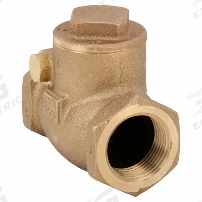 MILWAUKEE VALVE Swing Check Valve: Swing, Inline Valve Body, 1 in Pipe Size, FNPT x FNPT - Bronze Inline Swing Check Valves