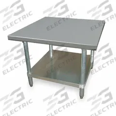 APPROVED VENDOR Work Table: Fixed Ht, Stainless Steel, 24 in x 24 in, 600 lb Overall Load Capacity (MPN 2KRE3). Key specifications — Brand: APPROVED VENDOR; Unit Type: Not Expandable or Modular.
