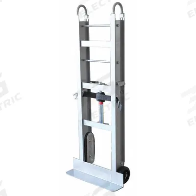 Dayton Appliance Hand Truck: 550 lb, Vertical Dual-Loop, Silver, Aluminum - Appliance Hand Trucks