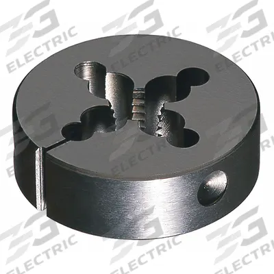 CLE-LINE Round Threading Die: 3/8"-24 UNF, 1 1/2 in OD, Adj, Carbon Steel (MPN C65209) - Adjustable Round Threading Dies