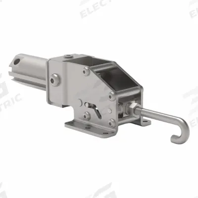 DE-STA-CO Pneumatic Toggle Clamp: 302 lbf Capacity - J-Hook Air-Powered Latch Toggle Clamps