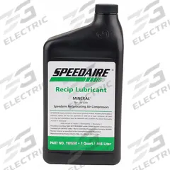 SPEEDAIRE Compressor Oil: 1 qt, Bottle, 100 ISO Viscosity Grade, 97 Viscosity Index (MPN 1WG50). Key specifications — attr59744: 97; attr59746: 100; attr59736: No; attr59735: Bottle.