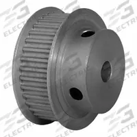 DAYTON Timing Pulley: Modified Curvilinear, Fixed, For GT Timing Belt Section, For 9 mm Belt Wd (MPN 36-3P09M6FA6). Key specifications — attr1328801: DAYTON; attr1328807: Clear Anodized; attr1328808: Powerhouse®.