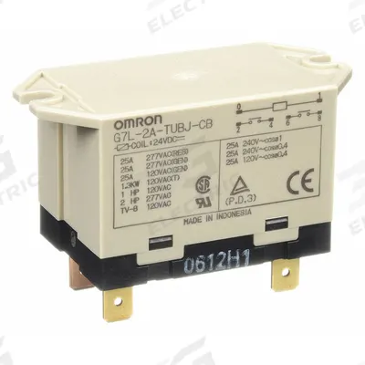 OMRON Enclosed Power Relay: Surface (Top Flange) Mounted, 25 A Current Rating - Surface-Mounted Relays