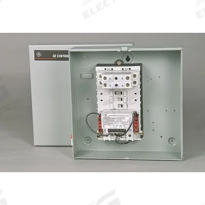 GE Lighting Magnetic Contactor: 4 Poles, 120V AC, 30 A, 3-Wire - Enclosed Mechanically Held Lighting Contactors