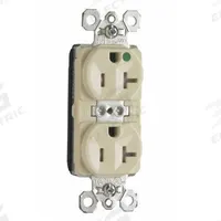 PASS & SEYMOUR Receptacle: Hospital Grade, Duplex, 5-20R, Light Almond, 125V AC, 20 A (MPN PTTR8300LA). Key specifications — attr1367147: PASS & SEYMOUR.