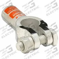 QUICKCABLE Battery Terminal: Straight, Crimp, 2/0 ga, Orange Color, Negative, Copper/Tin (MPN 4020-525-001N). Key specifications — Contact Material: Copper; Alignment: Straight; Color Code: Orange; Connection Type: Crimp; Gauge: 2/0 ga; Polarity: Negative; Brand: QUICKCABLE.