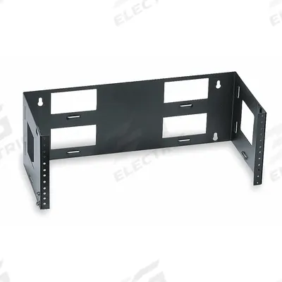 HUBBELL PREMISE WIRING Wall Mount Bracket: 4 U, 4 in Overall Dp, 19 in Overall Wd - Rack-Width Wall-Mount Cable Management Brackets