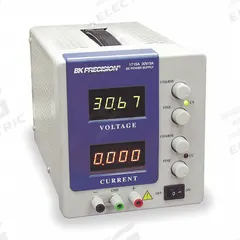 B&K PRECISION DC Power Supply: Digital DC, 6.2 in H x 5.5 in W x 12.5 in D, 2 A Current Output Max. (MPN 1715A). Key specifications — Line Regulation Current: 0.2% + 3 mA; Load Regulation Voltage: Less Than 0.01% + 3 mV; Calibration Certificate Type: Not Certified; Manufacturer Part Number: 1715A; Brand: B&K PRECISION; Includes: AC Power Cord; Line Regulation Voltage: Less Than 0.01% + 3mV; Load Regulation Current: 0.2% + 3mA.