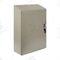 WIEGMANN Sloped Top Enclosure: Steel, 20 in x 22 in x 8 in, NEMA 12/13/3R/4, Solid Cover, Hinged (MPN N412202208CSTD). Key specifications — Brand: WIEGMANN; Knockouts: Not Included.