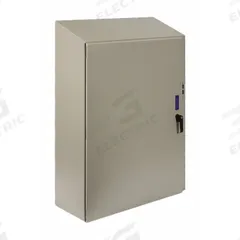WIEGMANN Sloped Top Enclosure: Steel, 20 in x 22 in x 8 in, NEMA 12/13/3R/4, Solid Cover, Hinged (MPN N412202208CSTD). Key specifications — Brand: WIEGMANN; Knockouts: Not Included.