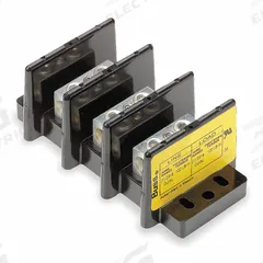 BUSSMANN Power Distribution Block: Open, Lug, Lug, 14 AWG – 2/0 AWG For Line Side Wire Sizes (MPN 16000-3). Key specifications — attr1361688: Surface; attr1308686: BUSSMANN; attr1361672: Aluminum.