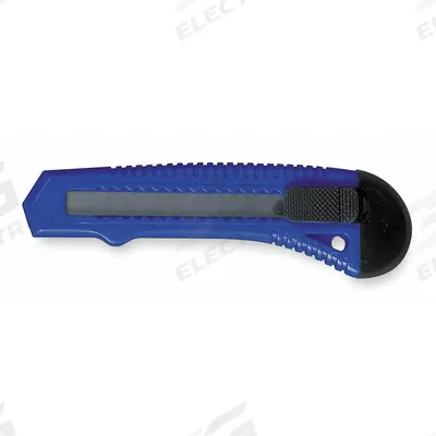 WESTWARD Snap-Off Utility Knife: 6 in Overall Lg, Textured, 7 Segments, 1 Blades Stored - 18mm Blade Snap-Off Knives