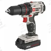 PORTER CABLE Drill Kit: 20V MAX*, Gen Purpose, 1/2 in Chuck, 1,500 RPM Max., Brushed, (1) 1.3 Ah (MPN PCC601LB). Key specifications — attr1169525: Brushed.