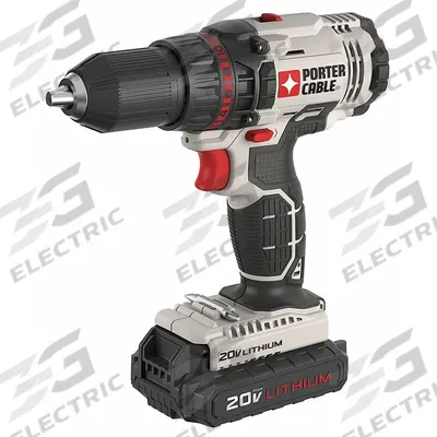 PORTER CABLE Drill Kit: 20V MAX*, Gen Purpose, 1/2 in Chuck, 1,500 RPM Max., Brushed - Porter Cable Cordless Pistol-Grip Drills