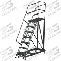 BALLYMORE Mobile Work Platform: 5.8 ft Platform Ht - Max, 24 in x 36 in, Steel, 800 lb Load Capacity (MPN SEP7-2436). Key specifications — Folding: Not Foldable; Mobility: Rolling; Brand: BALLYMORE; Color: Gray; Height Adjustability: Fixed Height; Includes Handrails: Handrails Included; Locking Mechanism: Foot-Activated Step Lock; Handrails: Includes Handrails.