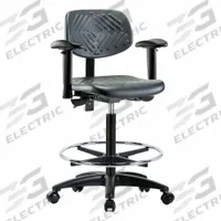 Ergonomic Chair: Polyurethane, Arms Included, Ht Range 23 1/4 in to 33 1/4 in, 16 in Seat Wd, Adj (MPN BR-PHBCH-RG-T1-A1-CF-RC-BLK). Key specifications — Foot Support: Yes; Back Tilt Backward: 13.5°; Back Tilt Forward: 10.5°; Base Material: Nylon; Brand: APPROVED VENDOR; Product Type: Ergonomic Chair; ESD-Safe: Not ESD Safe; Seat Tilt Backward: 3°.