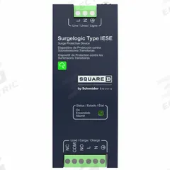 SQUARE D Surge Protection Device: Single Phase, 120V AC, 2 Poles, 3 Wires, L-N, 150 V(L-N) (MPN HFNF120IESE005). Key specifications — Voltage: 120V AC; Number of Wires: 3 Wires; Modes of Protection: L-N; Voltage Protection Rating: 150 V(L-N); Filtering: Yes; Mounting Style: Flange; Brand: SQUARE D.