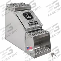 BUYERS PRODUCTS Step Truck Box: Aluminum, Silver, 28 in Overall Dp, 24 in Overall Ht, Diamond Plate (MPN 1705181). Key specifications — Truck Box Type: Step Truck Box; Lock Type: Keyed; Brand: BUYERS PRODUCTS; Color: Silver; Latch Type: T-Handle Compression.