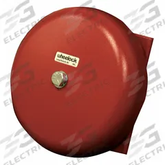 WHEELOCK Bell: 24V AC, Indoor, CN121064, 10 in L x 10 in W. Key specifications — Brand: WHEELOCK; Color: Red; Operating Voltage: 24V AC.