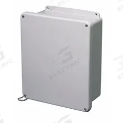 WIEGMANN Enclosure: Fiberglass, 10 in x 8 in x 6 in, NEMA 1/12/3R/4X, Solid Cover, Screw On (MPN HW-J100806SC). Key specifications — Brand: WIEGMANN; Closure Method: Screws; Enclosure Material: Fiberglass; Knockouts: Not Included.