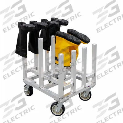 NEW AGE INDUSTRIAL Footwear Drying Rack: Footwear Drying Rack, Aluminum, 22 1/2 in Overall Lg - Mobile Boot Drying & Storage Racks